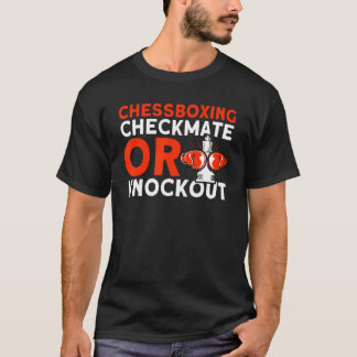 Checkkamerad oder Knockout Chessboxing T-Shirt