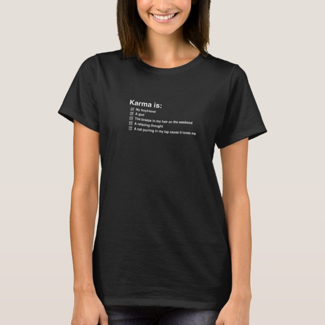 Checklist Definition von Karma T-Shirt (Vorderseite)