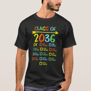 Checklist-Handprint-Klasse von 2036 wächst mit mei T-Shirt