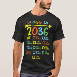 Checklist-Handprint-Klasse von 2036 wächst mit mir T-Shirt