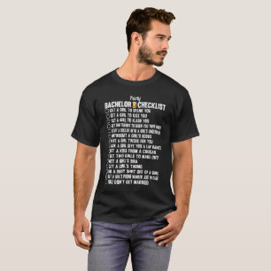 Checkliste Bachelor Party T-Shirt