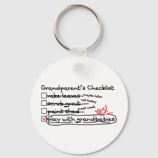 Checkliste der Großeltern Schlüsselanhänger