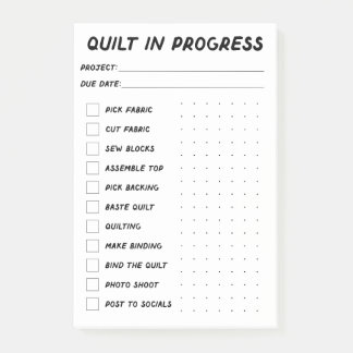 Checkliste "Durchlaufen" Post-it Klebezettel