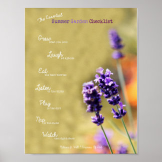 Checkliste Essential Summer Garden Poster