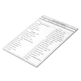Checkliste für benutzerdefinierte Seitenverpackung Notizblock