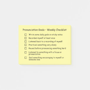 Checkliste für die wöchentlichen Strafverfolgung Post-it Klebezettel