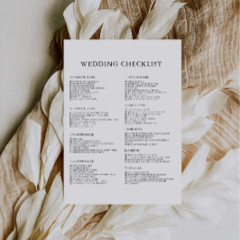 Checkliste für Minimalistische Hochzeit 12 Monate