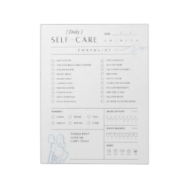 Checkliste für tägliche Selbstversorgung Notizblock