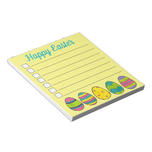 Checkliste "Happy Oaster Pastel Egg Hunt Eggs" Notizblock