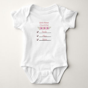 Checkliste Kleine Schwester T-Shirt Baby Strampler