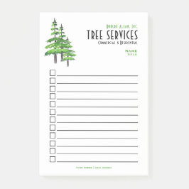 Checkliste Landscape Tree Services Business Post-it Klebezettel