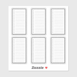 Checkliste-Plan Aufkleber