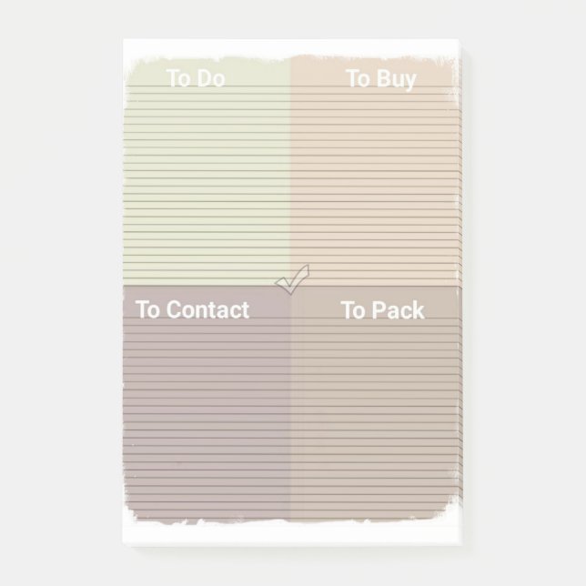 Checkliste Post-it Klebezettel (Vorderseite)