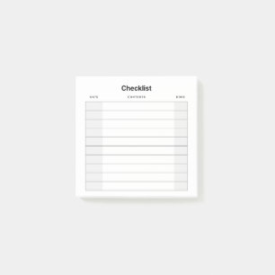 Checkliste Post-it Klebezettel