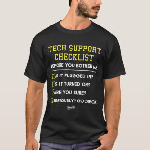 Checkliste Technischer Support T-Shirt