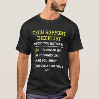 Checkliste Technischer Support T-Shirt
