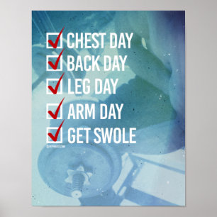 Checkliste, zum von Swole zu erhalten -   Poster