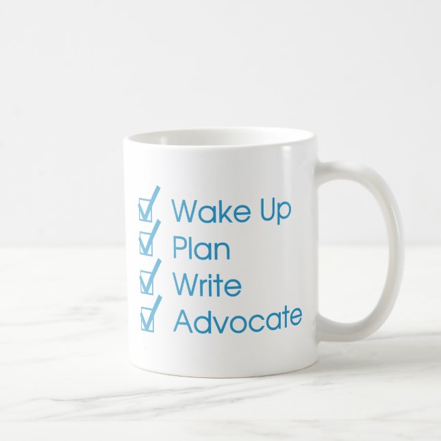 Checklisten-Kaffee-Tasse Kaffeetasse (Rechts)