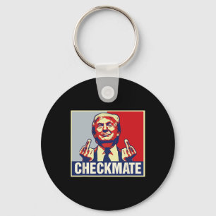 Checkmate Funny Trump 2024 Präsidentschaftskampagn Schlüsselanhänger