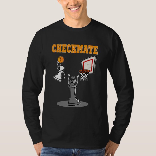 Checkmate Pawn Basketball Dunk On King Chess Game  T-Shirt (Vorderseite)