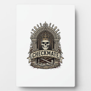 Checkmate Skull King Vintage Schach Fotoplatte