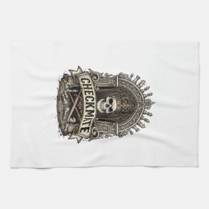 Checkmate Skull King Vintage Schach Geschirrtuch