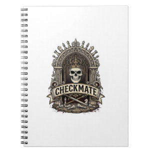 Checkmate Skull King Vintage Schach Notizblock