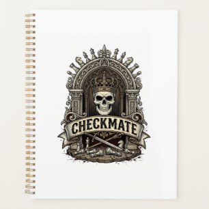 Checkmate Skull King Vintage Schach Planer