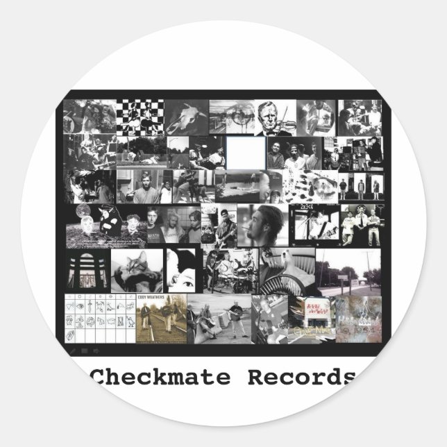 Checkmatte Runder Aufkleber (Vorderseite)