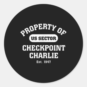 Checkpoint Charlie Kalter Krieg Berliner Mauer Ost Runder Aufkleber