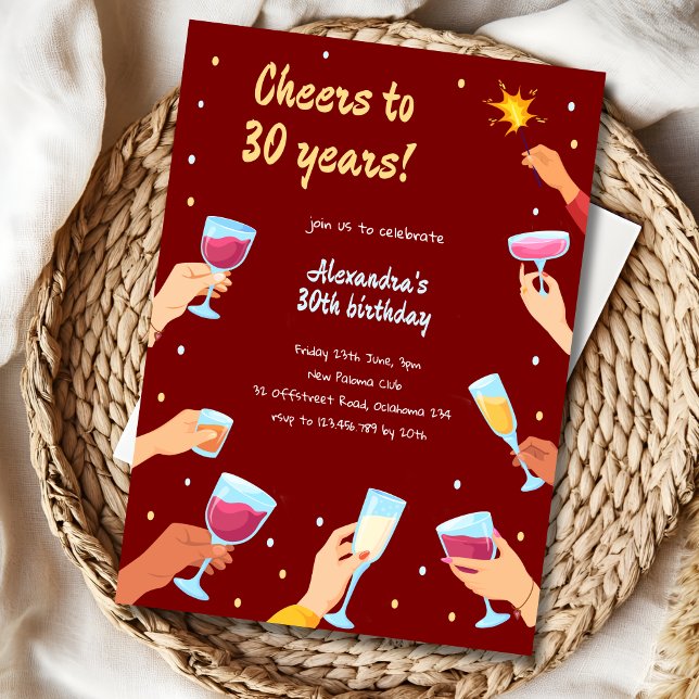 Checocktail zum Geburtstag von Erwachsenen Einladung (Von Creator hochgeladen)