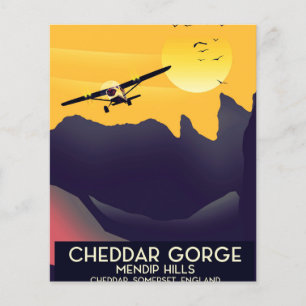 Cheddar Gorge Vintage Reise Poster.