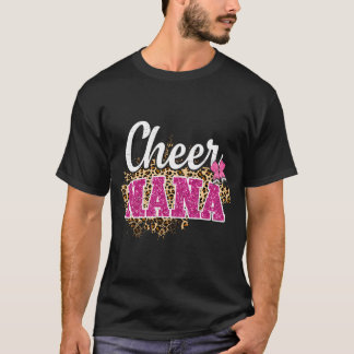 Chee Nana Größte Fan Leopard Print und Pom Pom T-Shirt