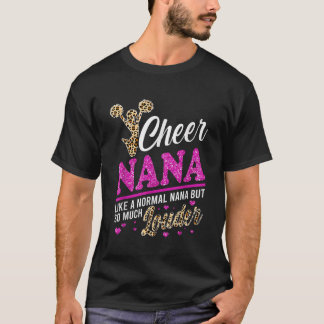 Chee Nana Größte Fan Leopard Print und Pom Pom T-Shirt