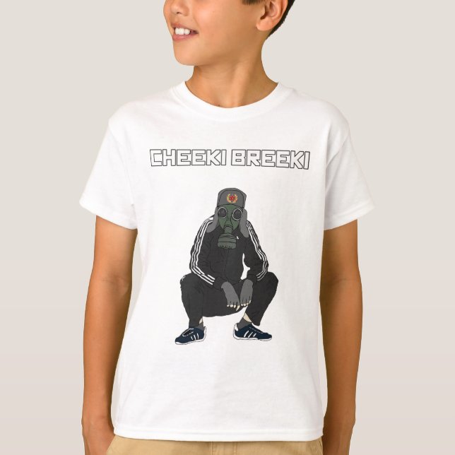 Cheeki Breeki - Gopnik Slav Style Funny Gamer Stal T-Shirt (Vorderseite)