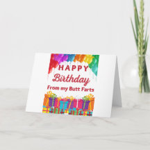 Cheeky Birthday wünscht eine Furz-tastische Feier