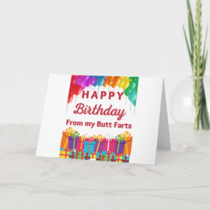 Cheeky Birthday wünscht eine Furz-tastische Feier Karte