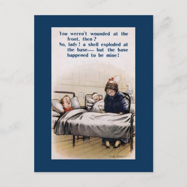Cheeky britischer Spaß des Ersten Weltkriegs Postkarte (Vorderseite)