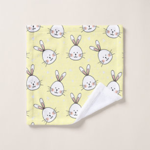 Cheeky Bunnies Pattern Badhandtuch Set