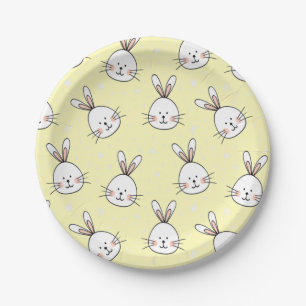 Cheeky Bunnies Pattern Pappteller
