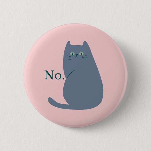 Cheeky Cat Funny Button (Vorderseite)