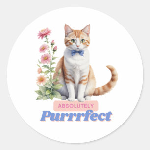 Cheeky Cat Geschenke für Tierfreunde Runder Aufkleber