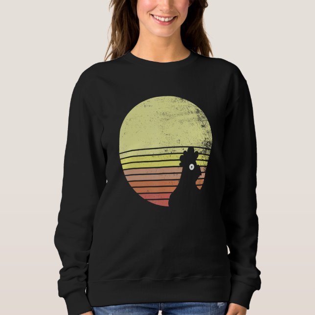 Cheeky Chicken Retro Sunset Chicken Sweatshirt (Vorderseite)