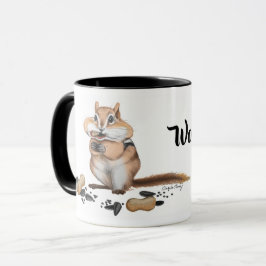 Cheeky Chipmunk Illustration Tasse