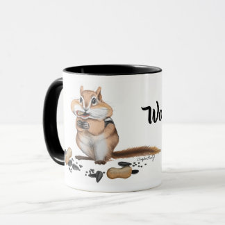 Cheeky Chipmunk Illustration Tasse