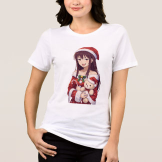 Cheeky Christmas Girl Tri-Blend Shirt