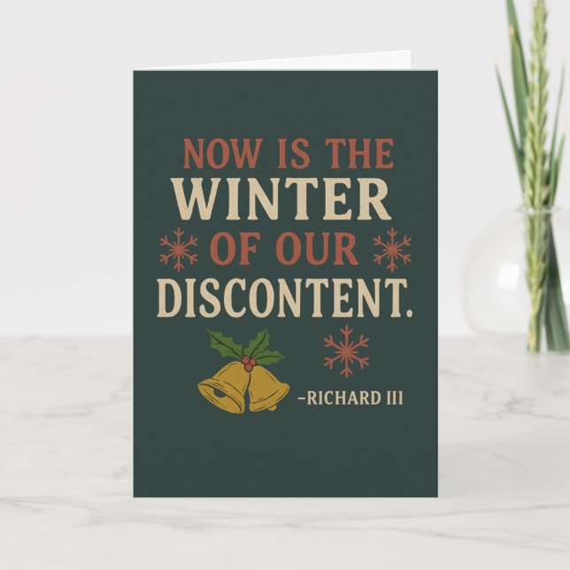 Cheeky Christmas Shakespear Quote  Karte (Vorderseite)