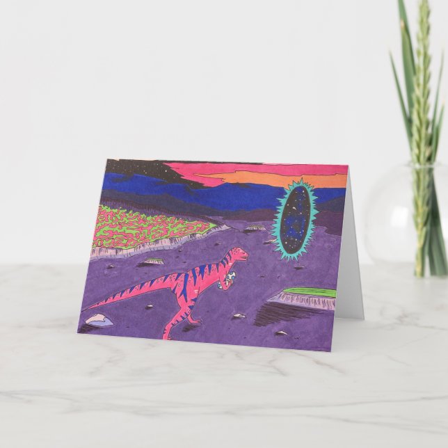 Cheeky Dinosaur Karte (Vorderseite)