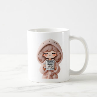 Cheeky Girl en peignoir avec Mug café