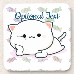 Cheeky Kawaii Style Kitten Getränkeuntersetzer